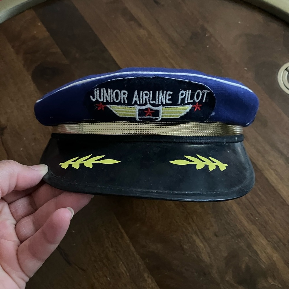 Vintage 90s Junior Airline Pilot Captain Hat Children's Size
